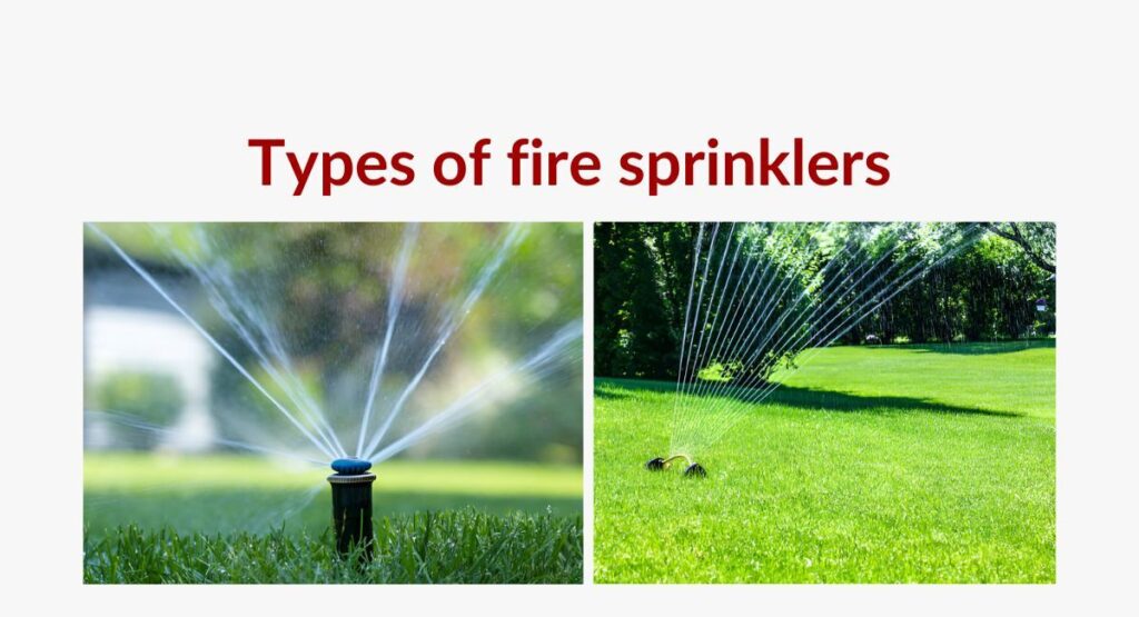 Different types of sprinklers